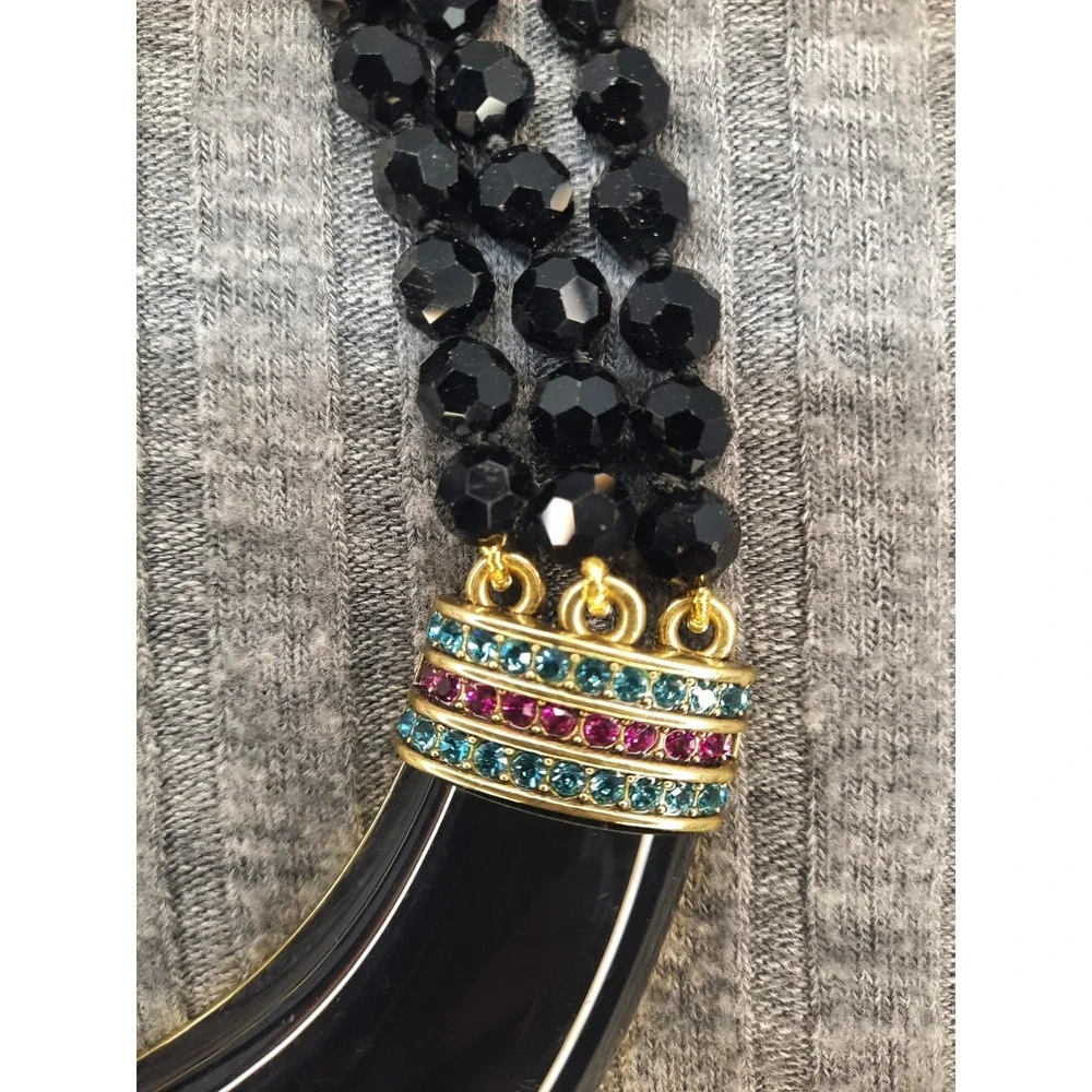 HEIDI DAUS 'SIGNATURE ACCENT' RHINESTONE 3 STRAND NECKLACE - Picture 3 of 5
